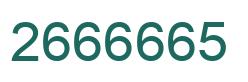 Número 2666665 imagen verde