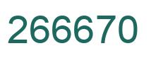 Number 266670 green image
