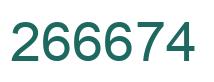 Number 266674 green image