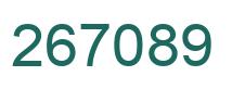 Number 267089 green image