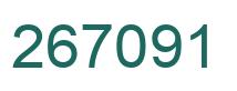 Number 267091 green image