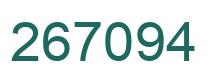 Number 267094 green image