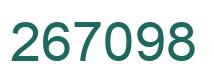 Number 267098 green image