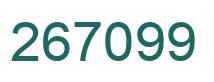 Number 267099 green image