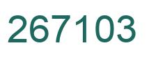 Number 267103 green image