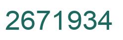 Number 2671934 green image
