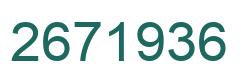 Number 2671936 green image