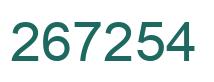 Number 267254 green image