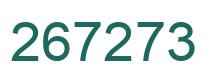 Number 267273 green image