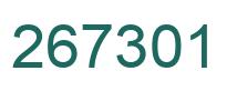 Number 267301 green image