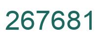 Number 267681 green image