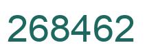 Number 268462 green image