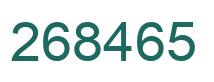 Number 268465 green image