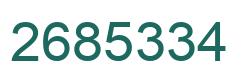 Number 2685334 green image