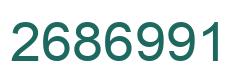 Number 2686991 green image
