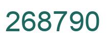 Number 268790 green image
