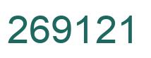 Number 269121 green image