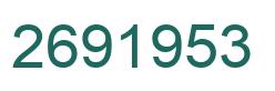 Number 2691953 green image
