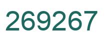Number 269267 green image