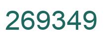 Number 269349 green image