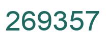 Number 269357 green image