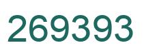 Number 269393 green image
