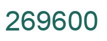 Number 269600 green image