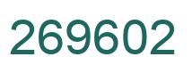 Number 269602 green image
