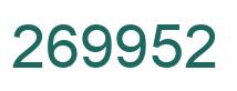 Number 269952 green image