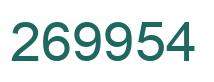 Number 269954 green image