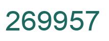Number 269957 green image