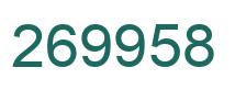 Number 269958 green image
