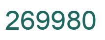 Number 269980 green image