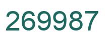 Number 269987 green image