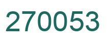Number 270053 green image