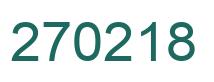 Number 270218 green image