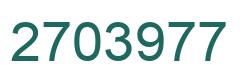 Number 2703977 green image
