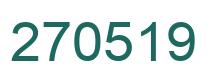 Number 270519 green image