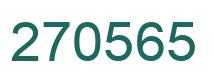 Number 270565 green image