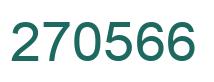 Number 270566 green image