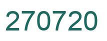 Number 270720 green image