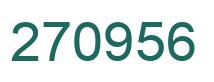 Number 270956 green image