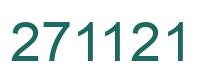 Number 271121 green image