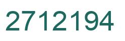 Number 2712194 green image