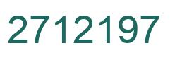 Number 2712197 green image