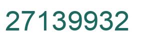 Number 27139932 green image