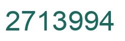 Number 2713994 green image