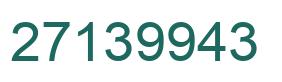 Number 27139943 green image