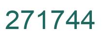 Number 271744 green image