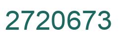 Number 2720673 green image